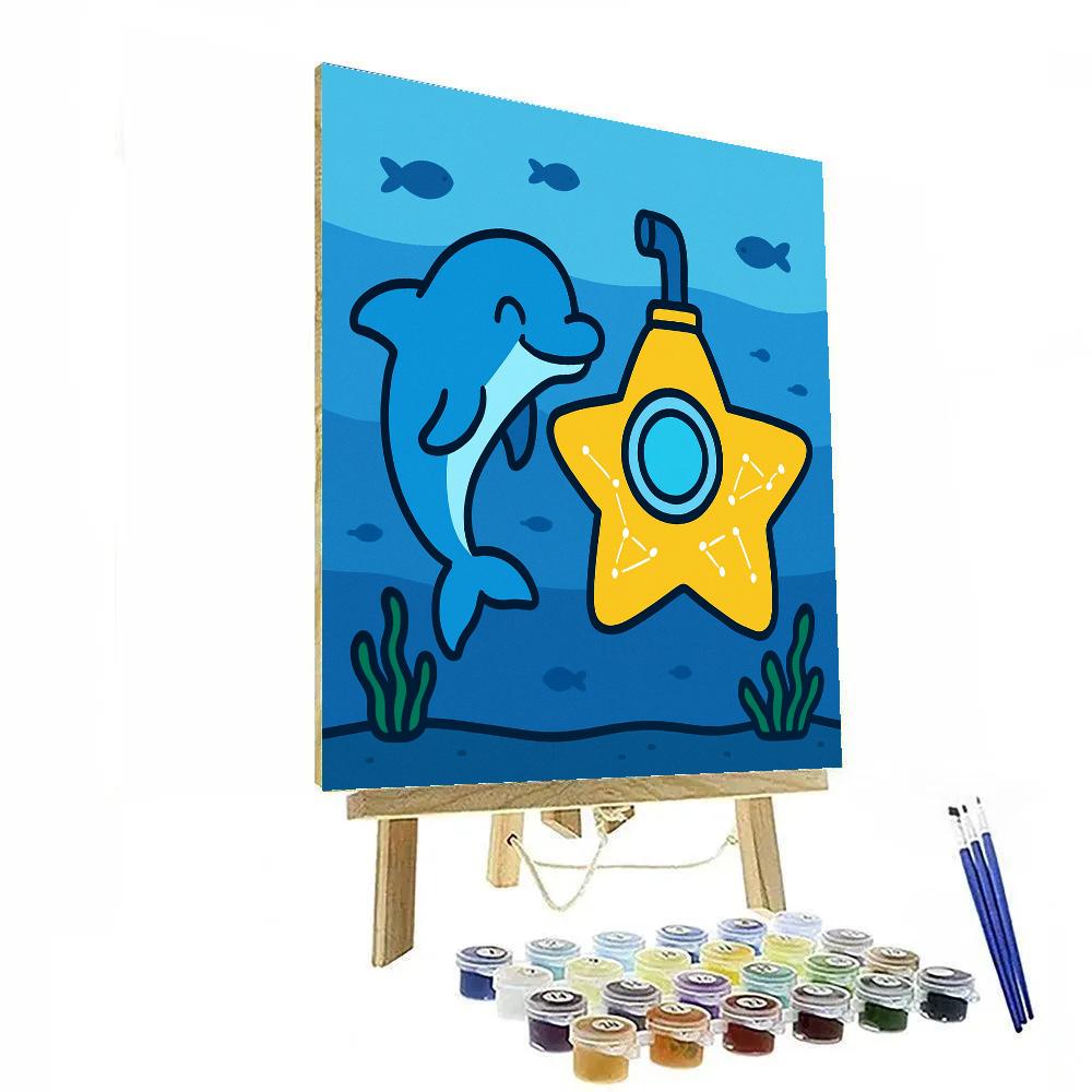 Starlight Submarine Dolphin Mission paint by color