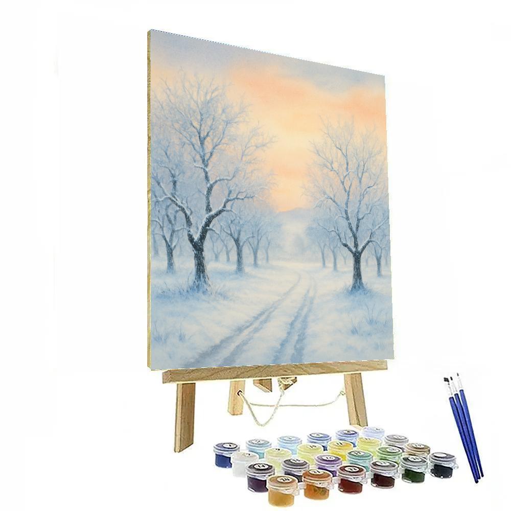 Frozen Orchard Dawn Number painting
