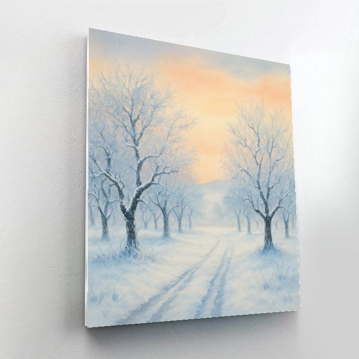 Frozen Orchard Dawn Number painting