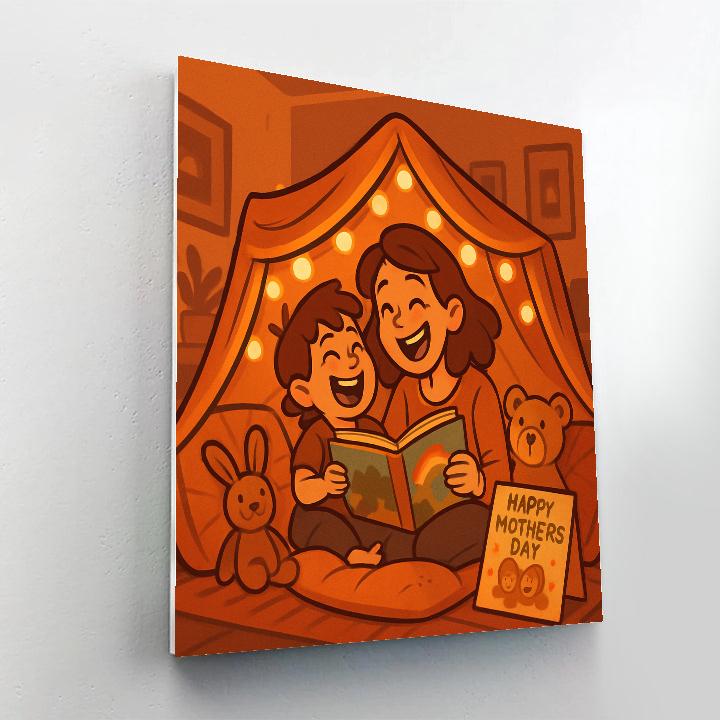Mothers Day Storytime Fortress Paint by numbers kits