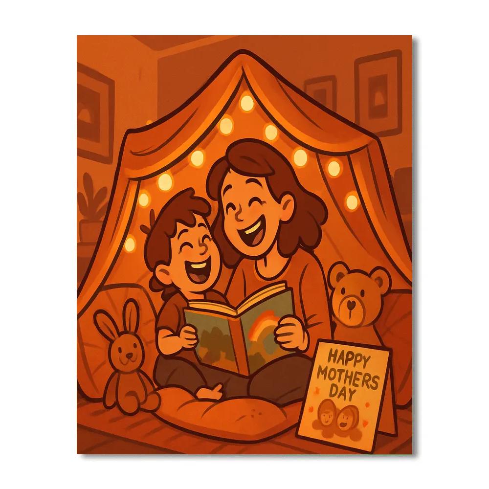 Mothers Day Storytime Fortress Paint by numbers kits