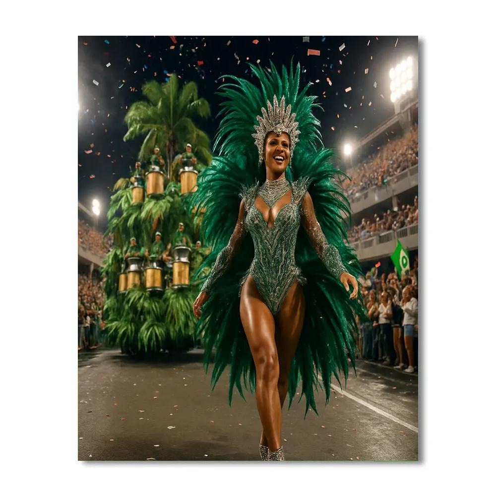 Rio Carnival Samba Avenue Parade paint by numbers