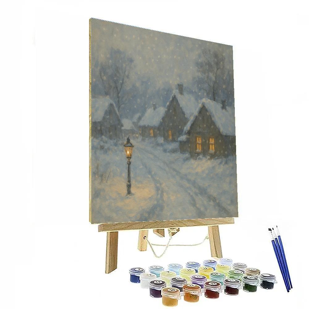 Silent Village Lanterns Paint by numbers art