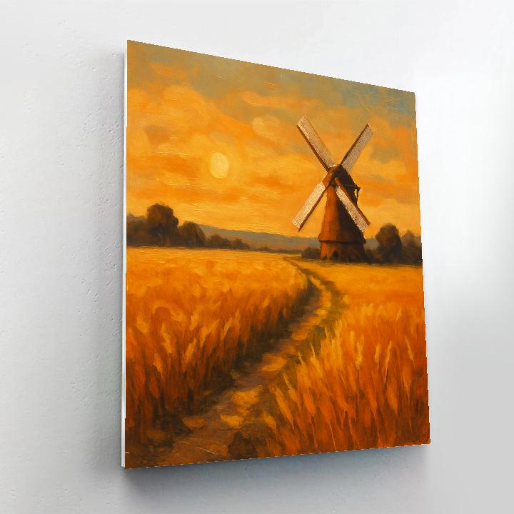 Amber Harvest Windmill Field paint by color