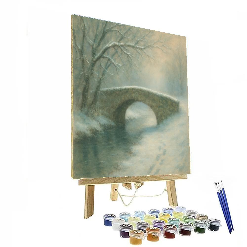 Snowy Bridge To Nowhere Number painting