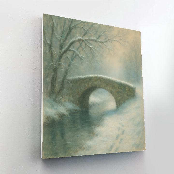 Snowy Bridge To Nowhere Number painting