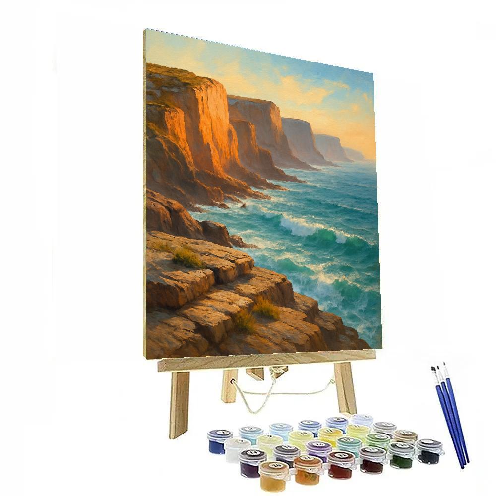 Coastal Cliffs At Soft Dawn Paint by numbers art