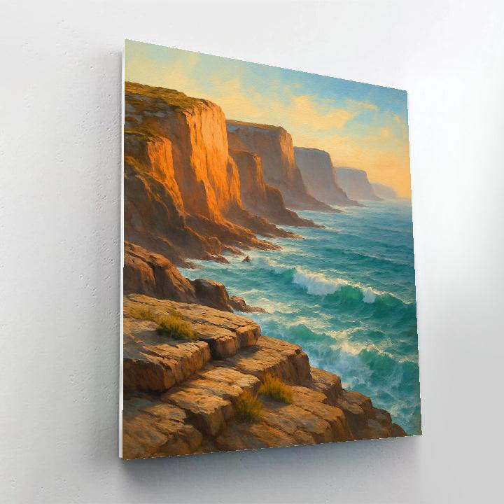Coastal Cliffs At Soft Dawn Paint by numbers art