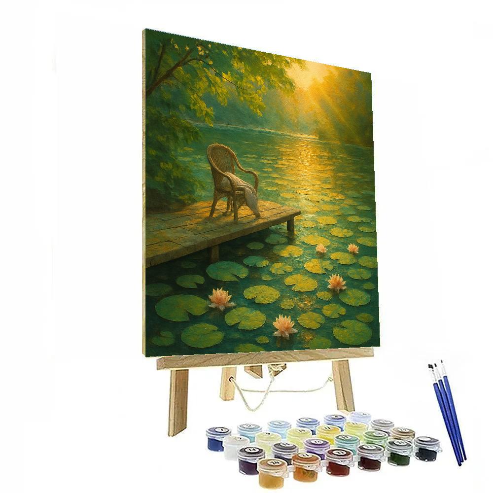 Hidden Lily Cove At Golden Hour painting number kit