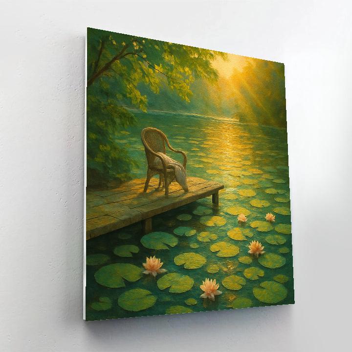 Hidden Lily Cove At Golden Hour painting number kit