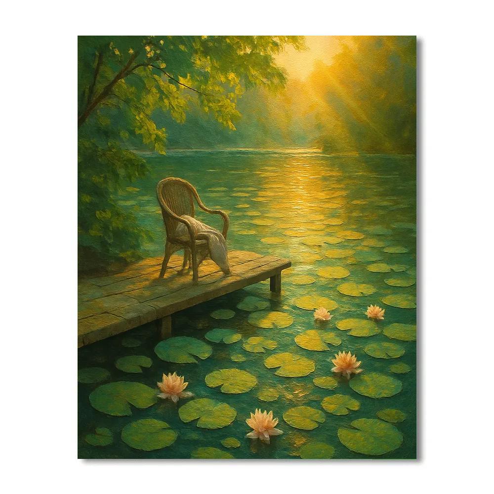 Hidden Lily Cove At Golden Hour painting number kit