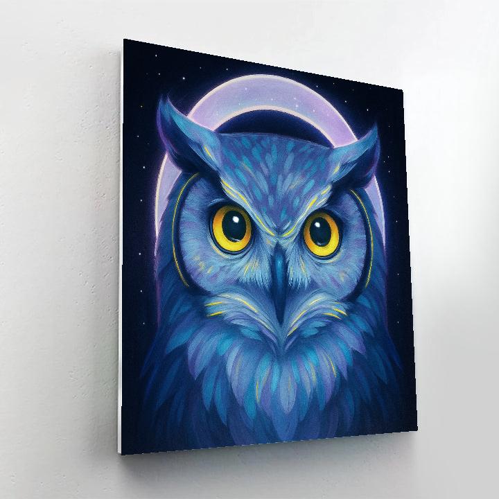 Lunar Owl Halo Vision painting number kit