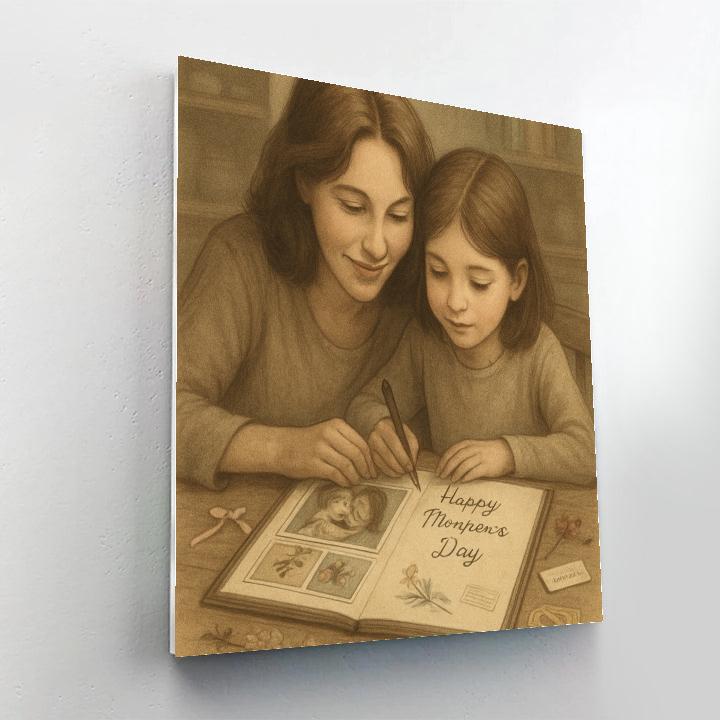 Ribbon Of Memories Mothers Day Scrapbook Paint by numbers art