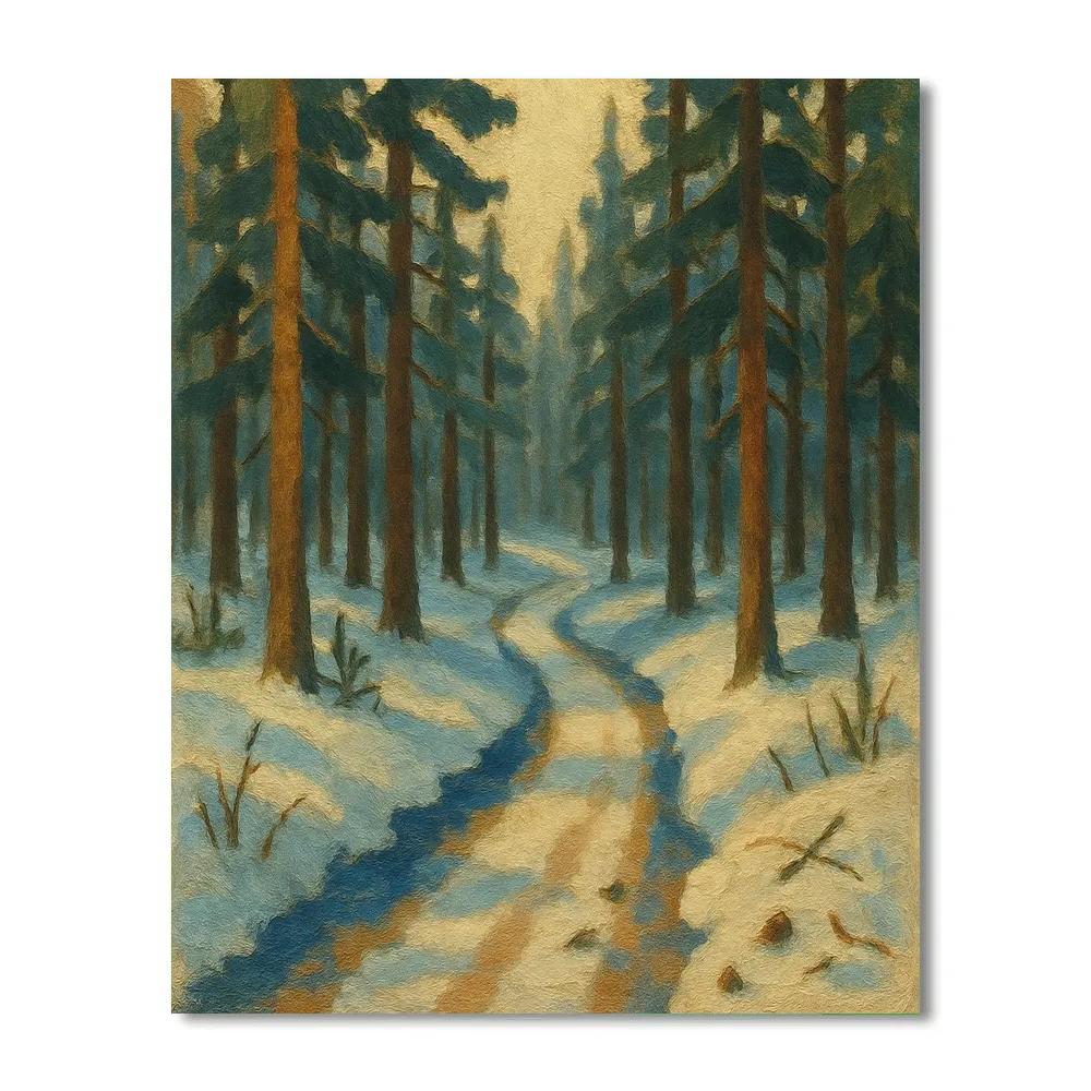 Forest Path Of Blue Shadows DIY paint by numbers