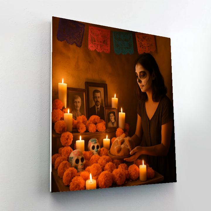 Dia De Muertos Ofrenda In Oaxaca Home Painting by numbers kit
