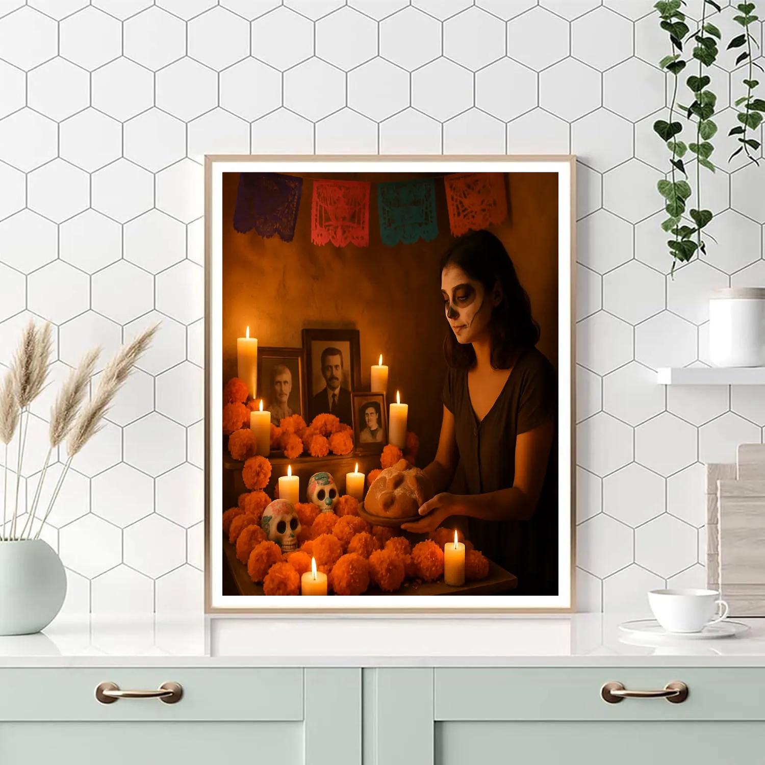 Dia De Muertos Ofrenda In Oaxaca Home Painting by numbers kit
