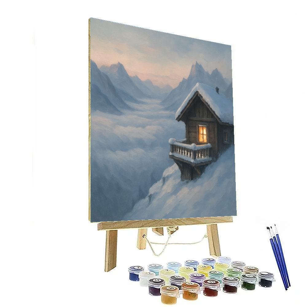 Chalet Above The Cloud Sea Painting by numbers kit