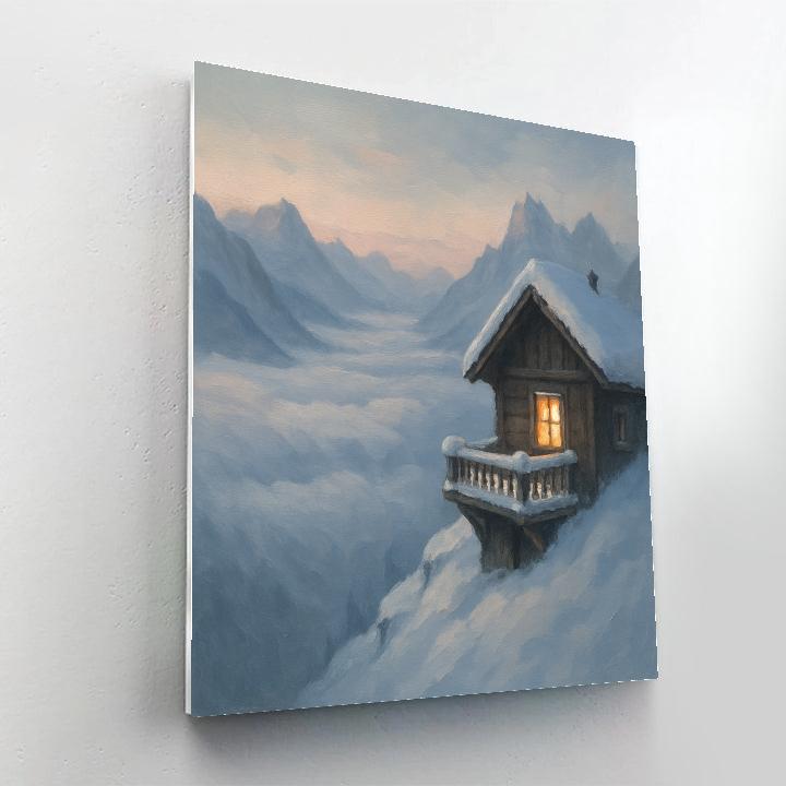 Chalet Above The Cloud Sea Painting by numbers kit
