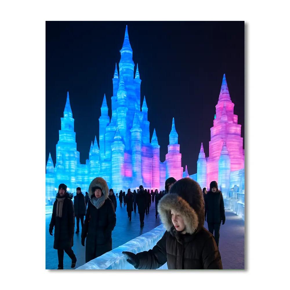 Harbin Ice And Snow Festival Night Sculptures paint by numbers