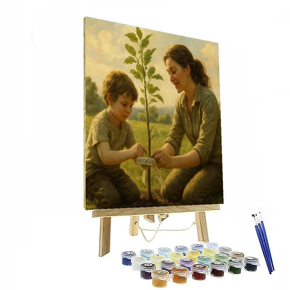 Mothers Day Tree Planting Promise paint by numbers