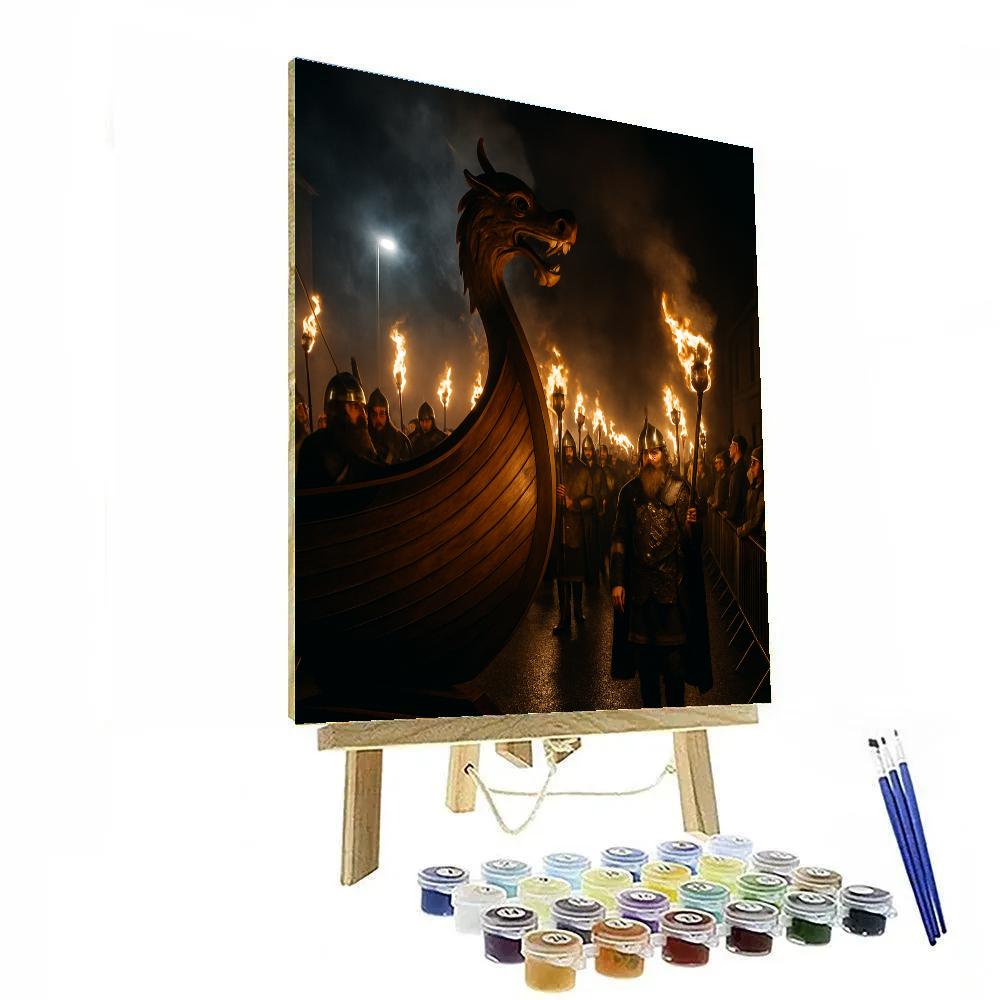 Up Helly Aa Torch Procession In Shetland Paint by numbers art