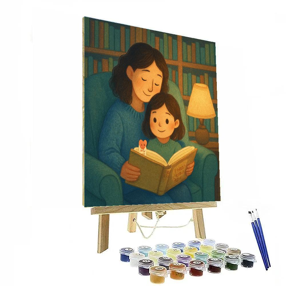 Library Corner Mothers Day Reading Date Numbered painting kits