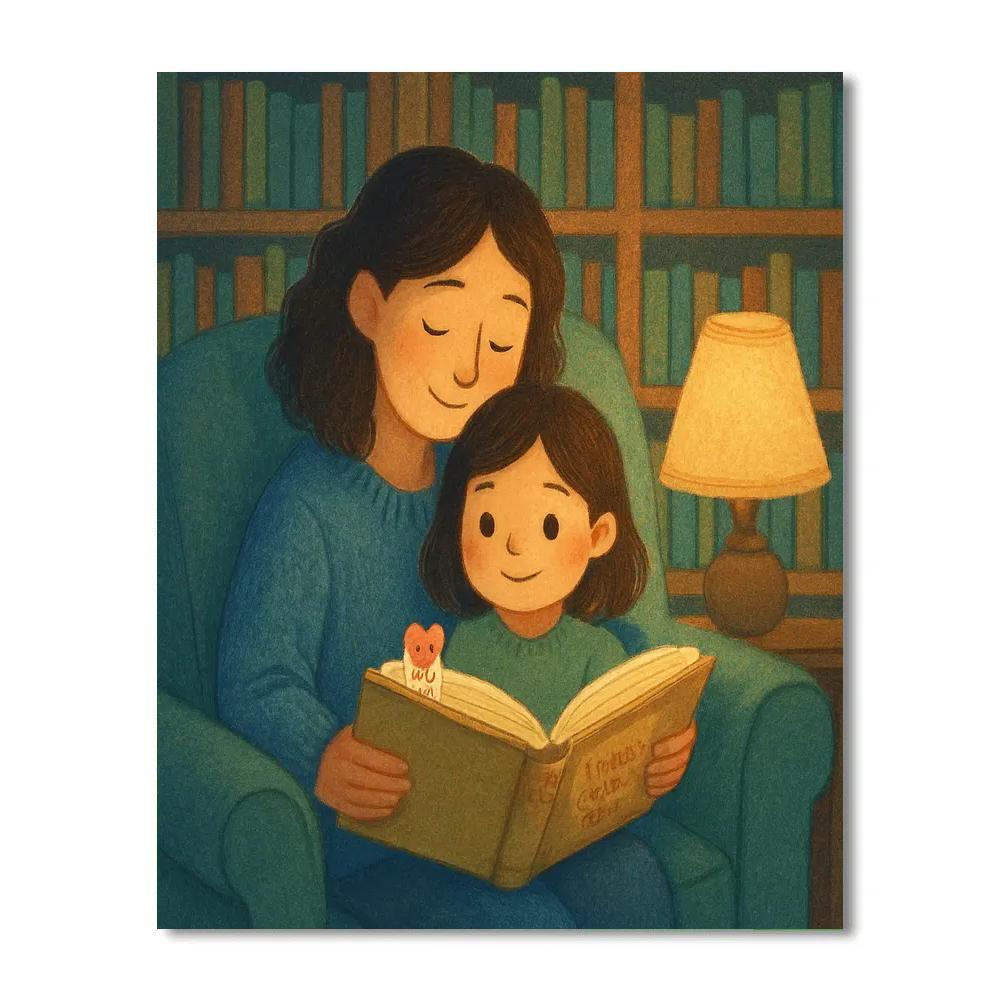 Library Corner Mothers Day Reading Date Numbered painting kits