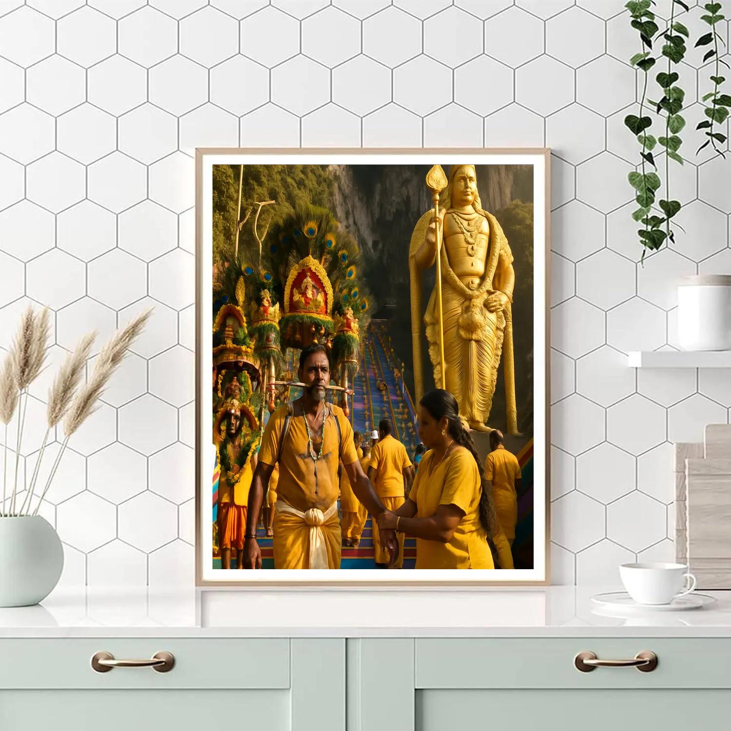 Thaipusam Devotees At Batu Caves Painting by numbers kit