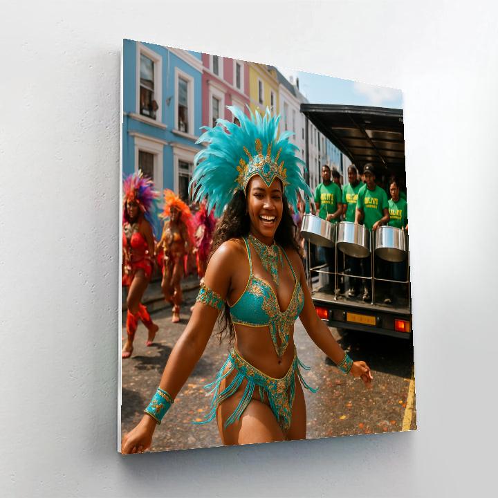 Notting Hill Carnival Street Parade In London paint by color