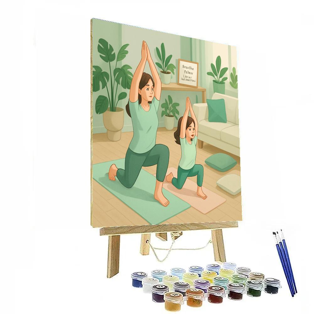 Mothers Day Yoga Stretch Together Painting by numbers kit