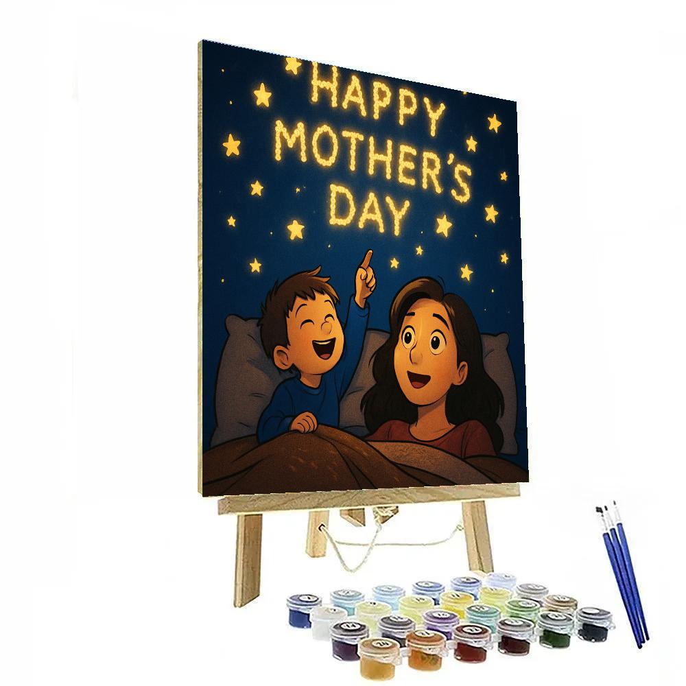 Starry Bedroom Ceiling Mothers Day Surprise paint by number