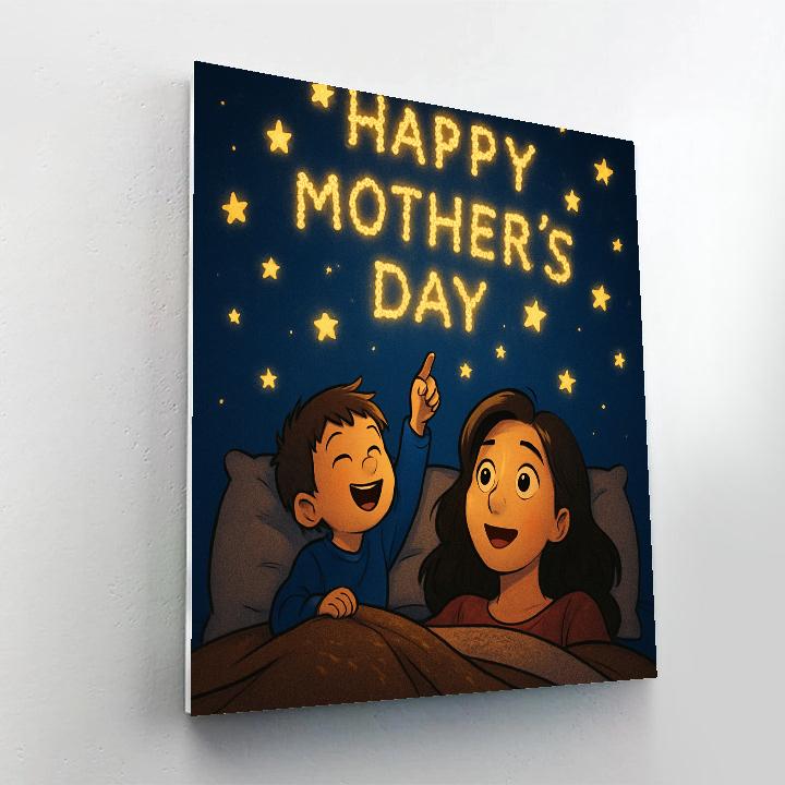 Starry Bedroom Ceiling Mothers Day Surprise paint by number