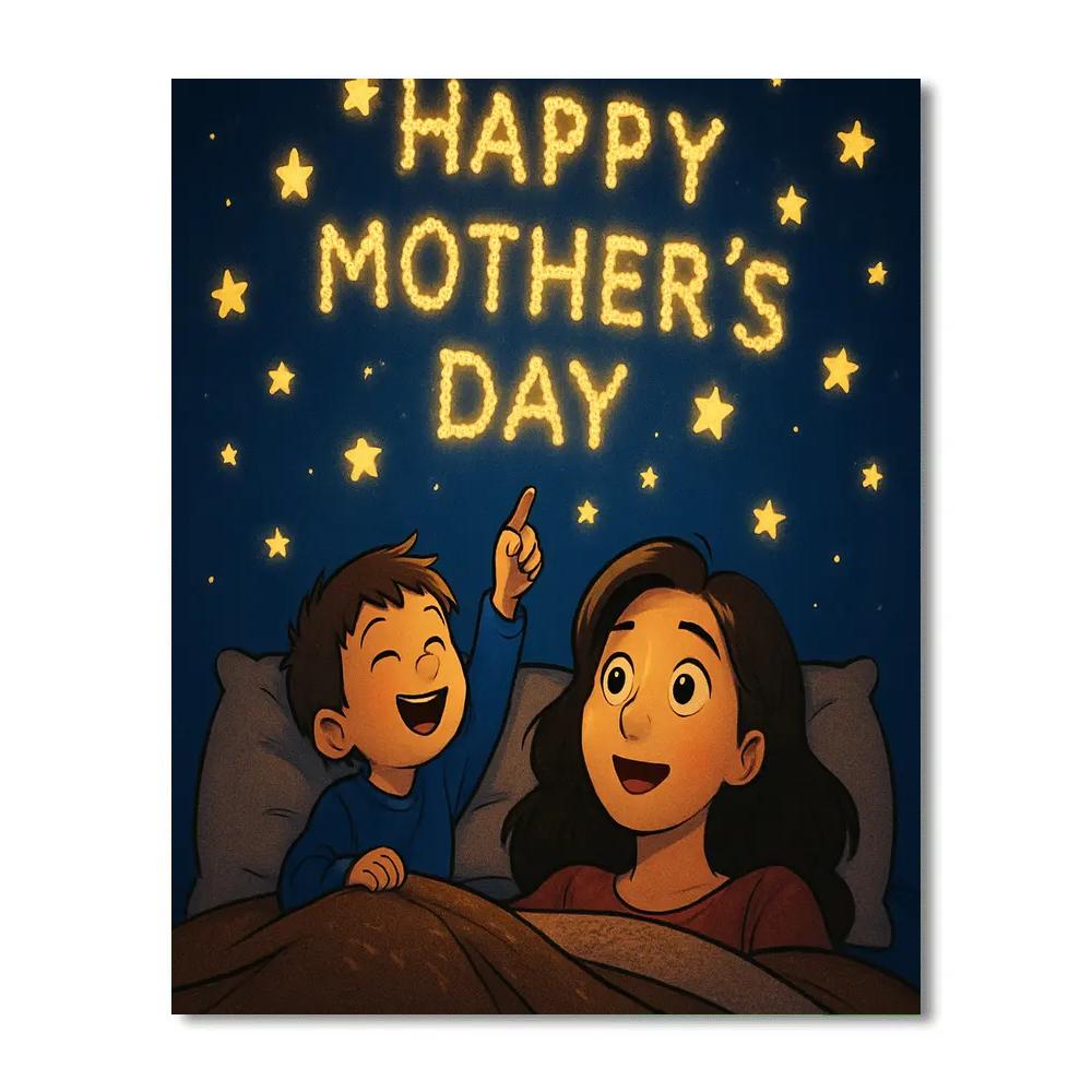 Starry Bedroom Ceiling Mothers Day Surprise paint by number