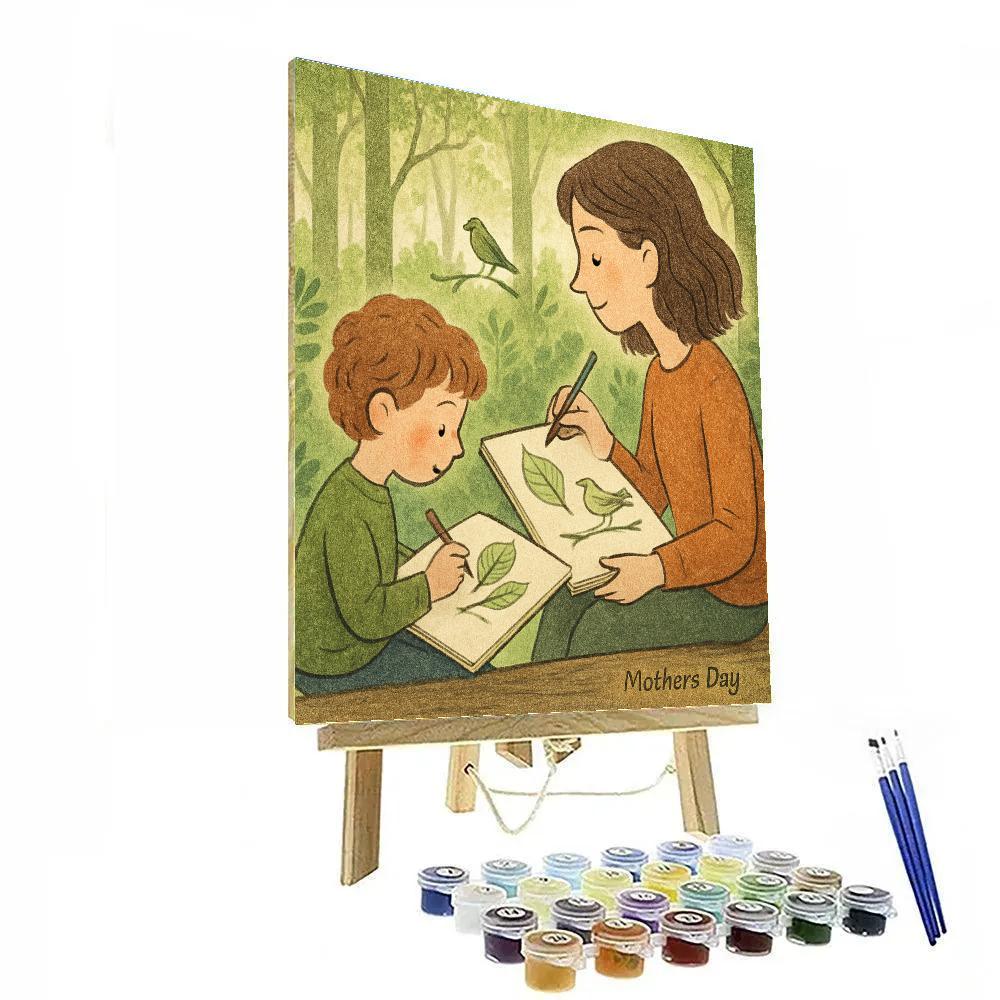 Mothers Day Nature Sketch Walk Painting by numbers kit