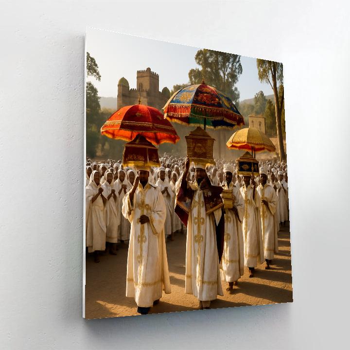 Timkat Epiphany Procession In Gondar Paint by numbers kits