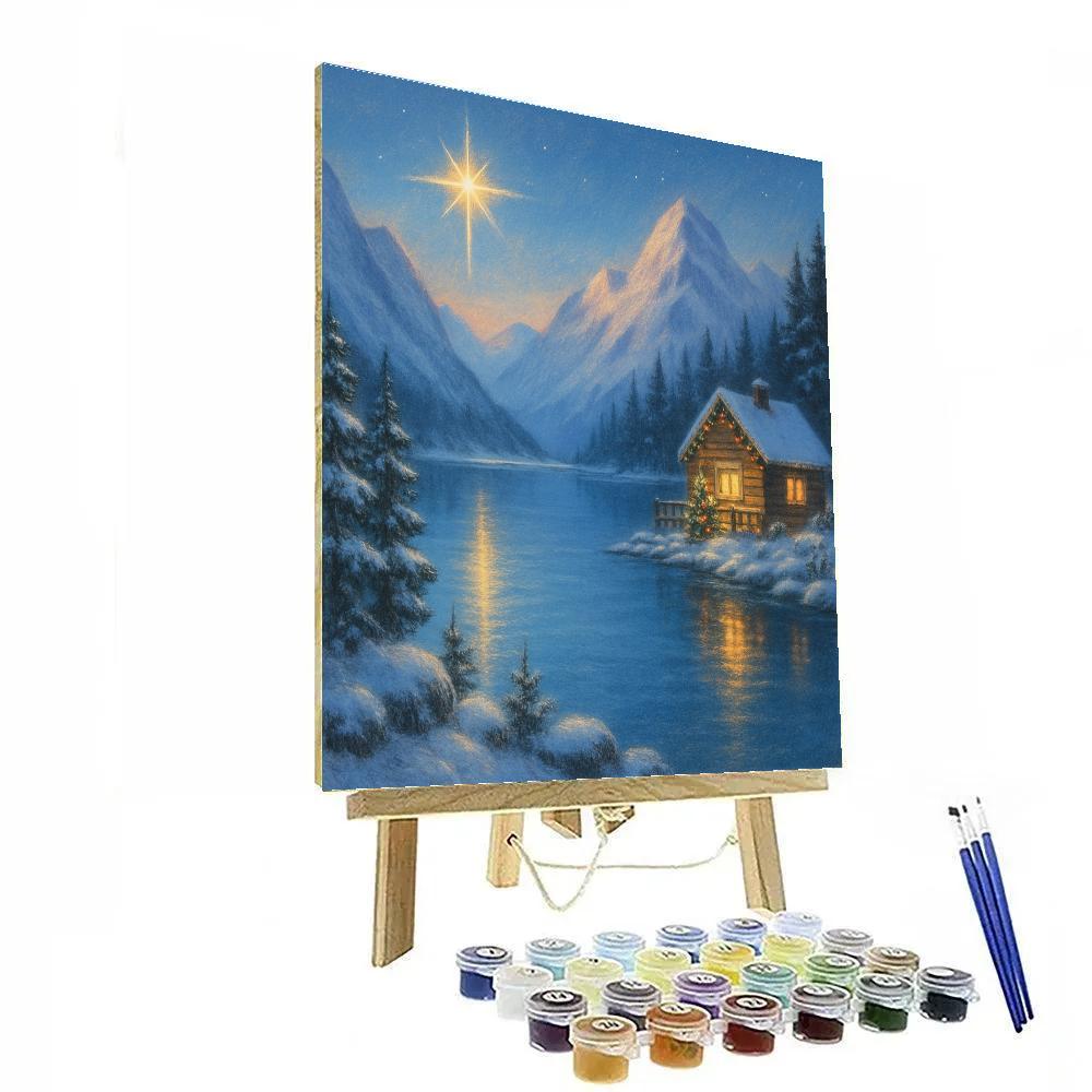 Christmas Star Over Alpine Lake Paint by numbers kits