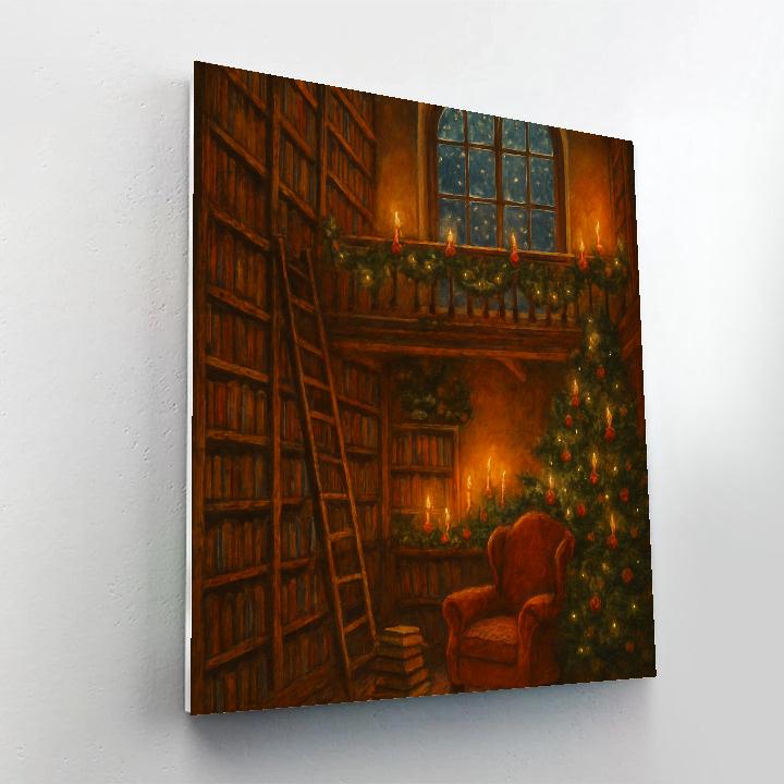 Enchanted Christmas Library Loft Numbered painting kits