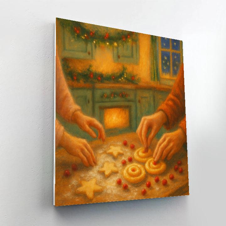 Holiday Baking Night In Cozy Kitchen Paint by numbers kits