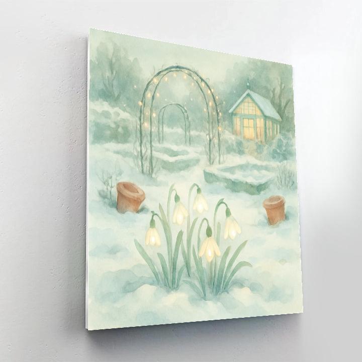 Christmas Garden Of Glowing Snowdrops Number painting