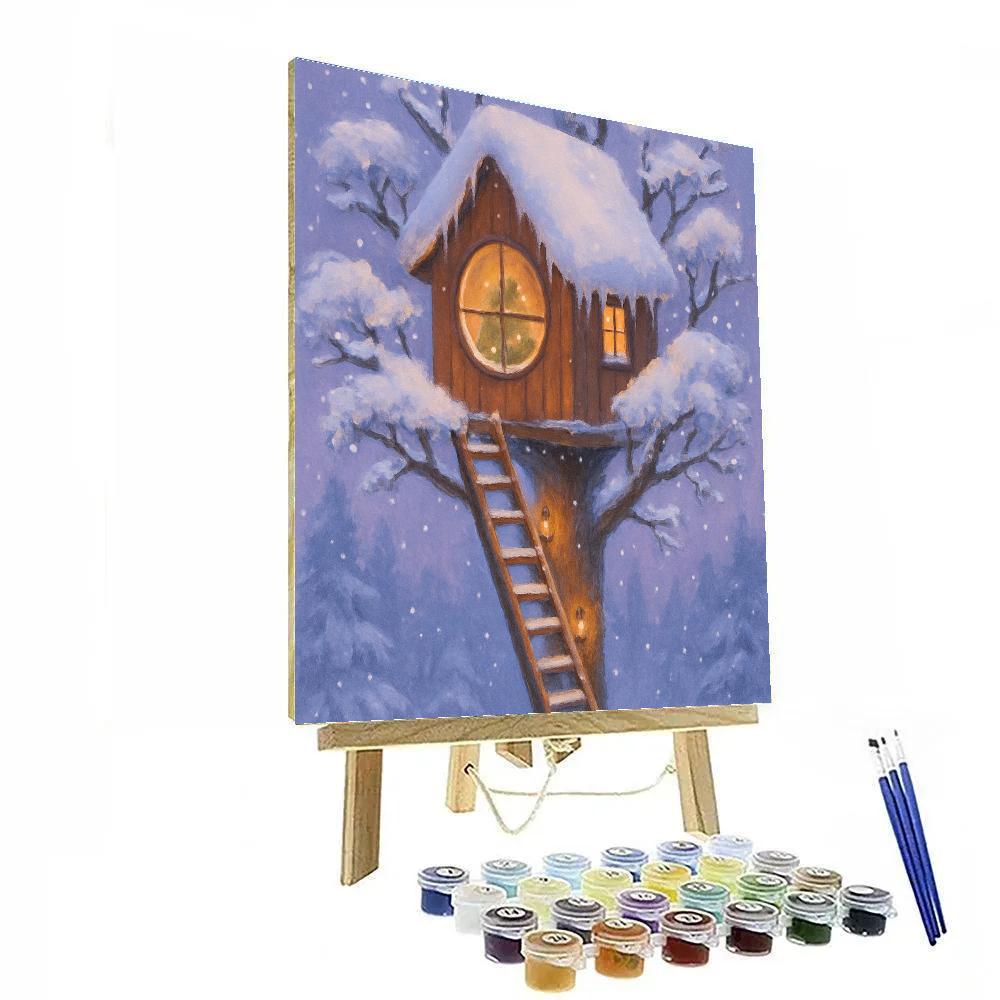 Christmas Window Of The Treehouse DIY paint by numbers
