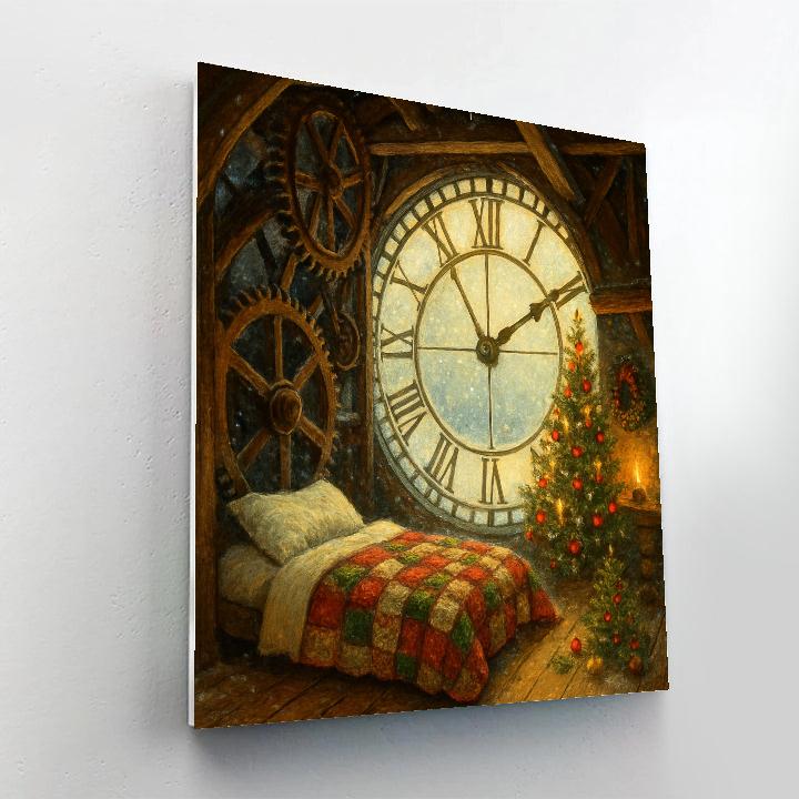 Christmas Night In The Clocktower Loft Painting by numbers kit