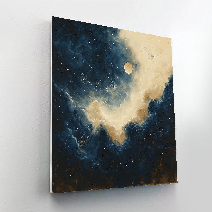 Leonardo Da Vinci Inspired Celestial Tidal Currents paint by number