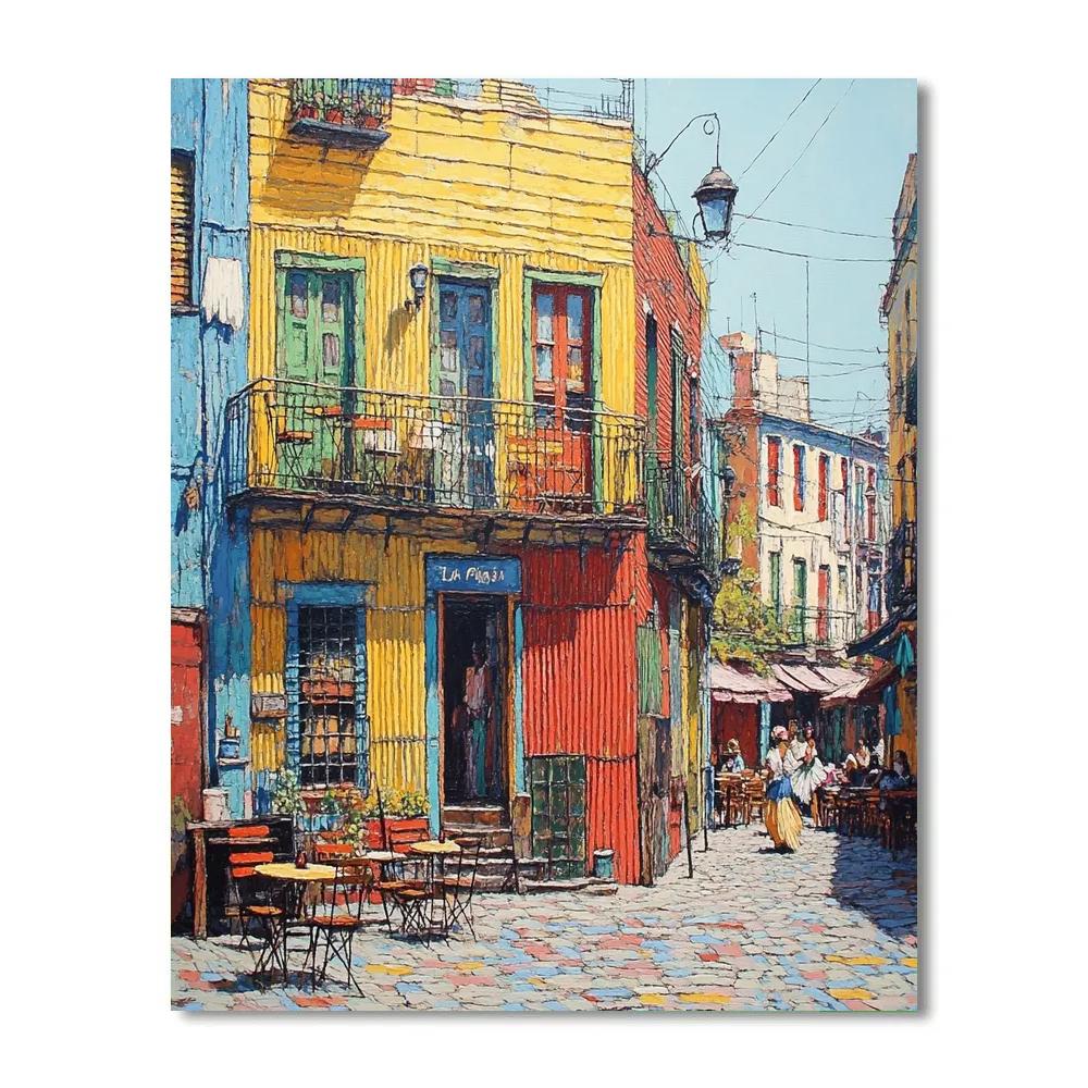Colorful Facades Of La Boca Buenos Aires Argentina Painting by numbers kit