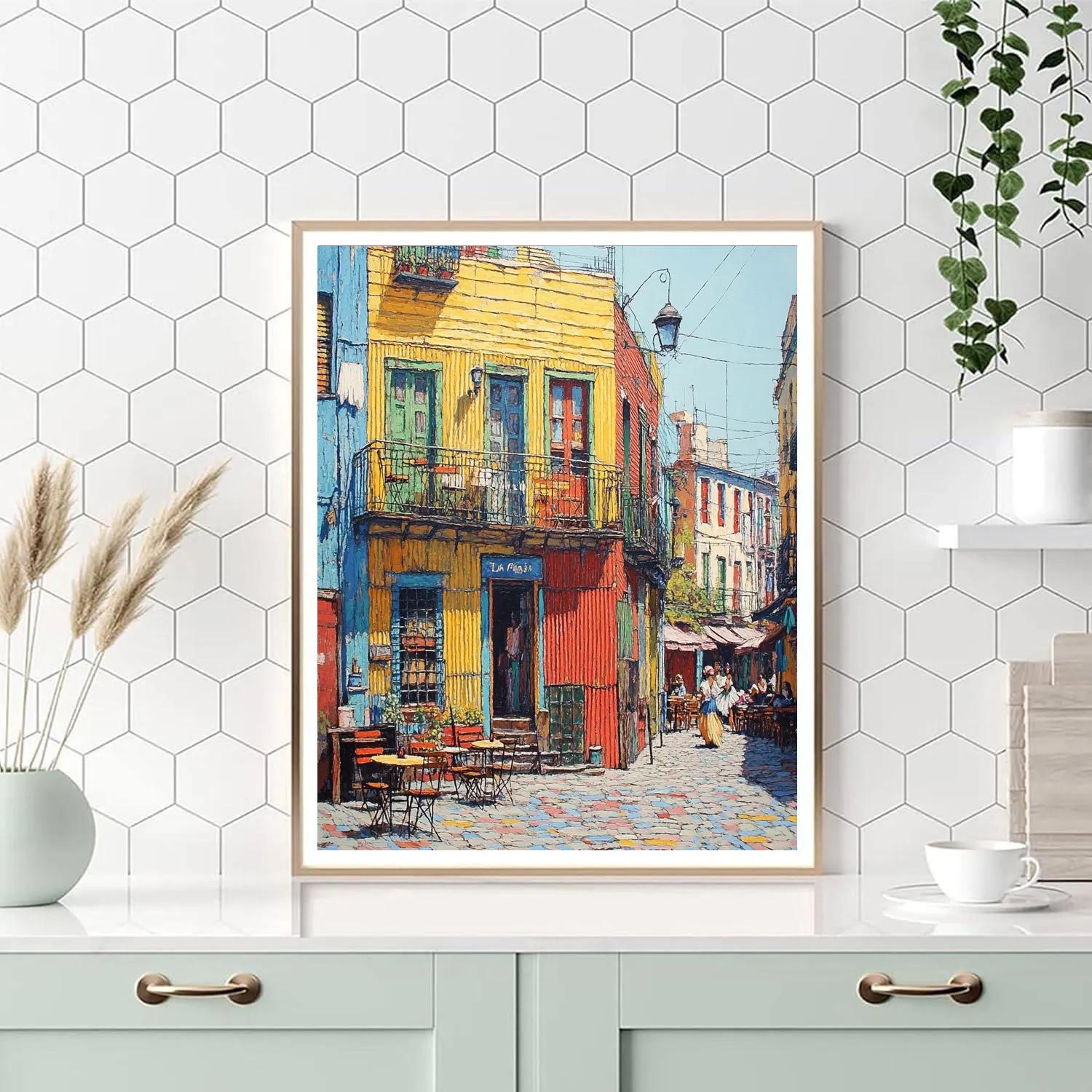 Colorful Facades Of La Boca Buenos Aires Argentina Painting by numbers kit