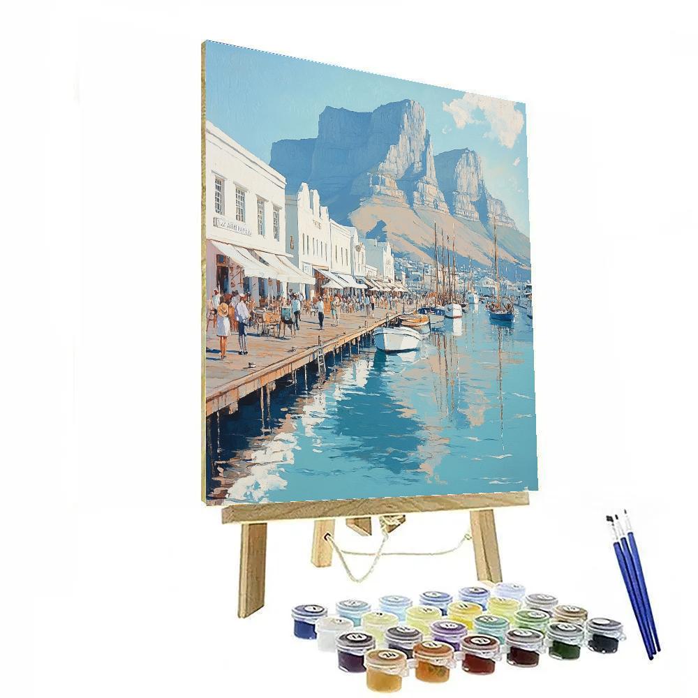 Harbor View From V And A Waterfront Cape Town South Africa Paint by numbers art