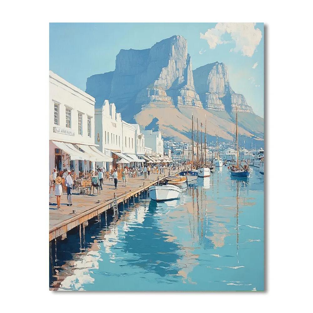 Harbor View From V And A Waterfront Cape Town South Africa Paint by numbers art