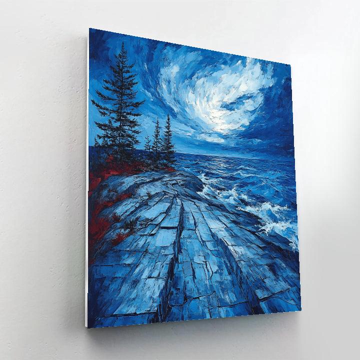 Arthur Lismer Inspired Gale Over Granite Bay Painting by numbers kit