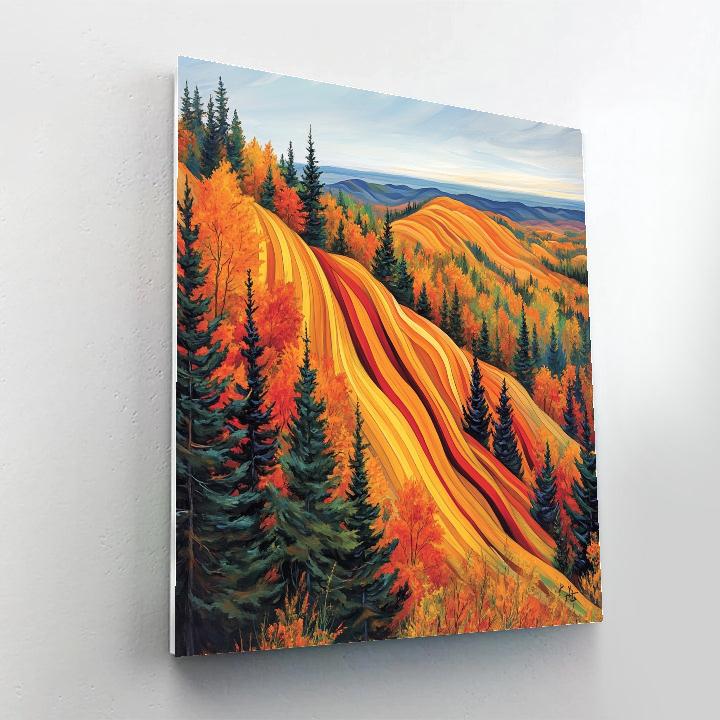 A.Y. Jackson Inspired Algoma Autumn Ridge paint by numbers
