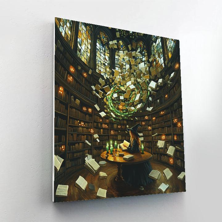 Grim Library Halloween Edition Painting by numbers kit