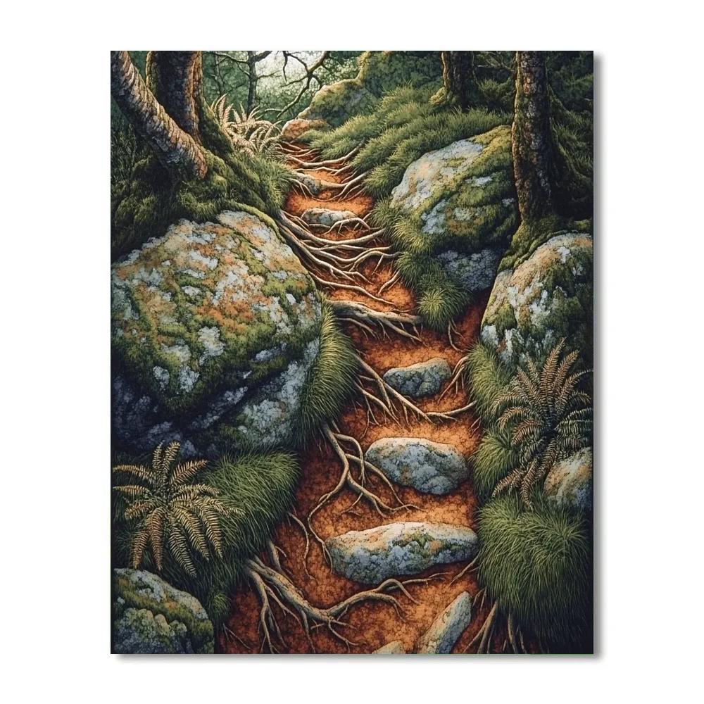 Arthur Lismer Inspired Twisted Undergrowth Study Paint by numbers kits